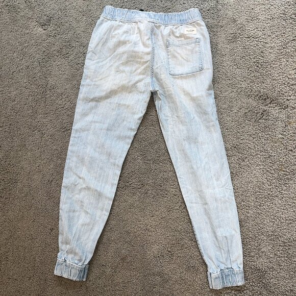 Y2K A&F ABERCROMBIE & FITCH 100% COTTON DENIM DRAWSTRING JOGGERS - EUC - MEDIUM - Picture 4 of 10